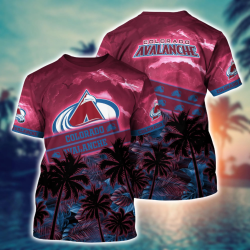Colorado Avalanche NHL Flower Hawaii Shirt   For Fans, Summer Football Shirts