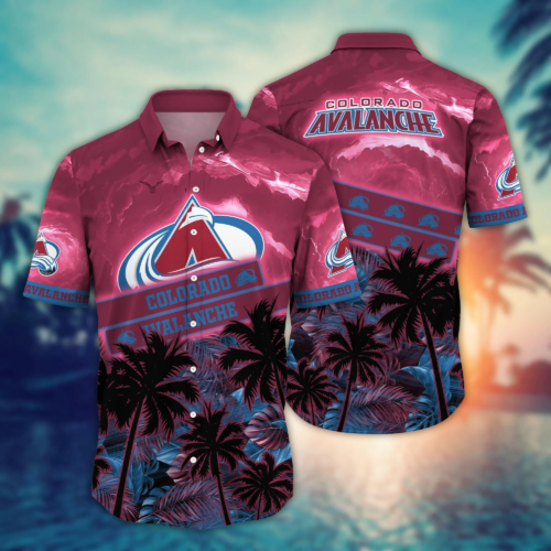 Colorado Avalanche NHL Flower Hawaii Shirt   For Fans, Summer Football Shirts