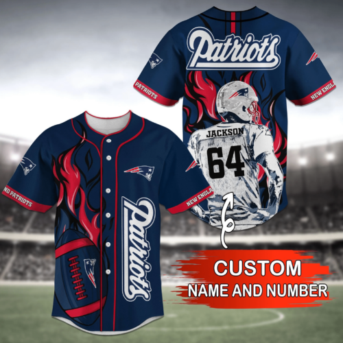 Personalized New England Patriots NFL Baseball Jersey Shirt  For Men And Women