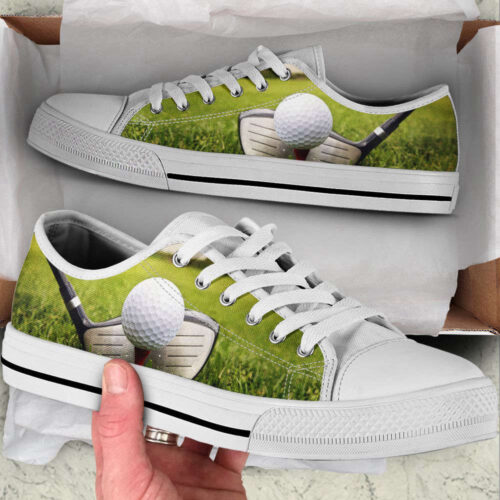 3D Golfing Low Top Shoes Canvas Print Lowtop Trendy Fashion Casual Shoes Gift For Adults