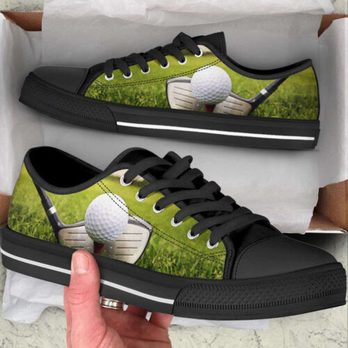 3D Golfing Low Top Shoes Canvas Print Lowtop Trendy Fashion Casual Shoes Gift For Adults