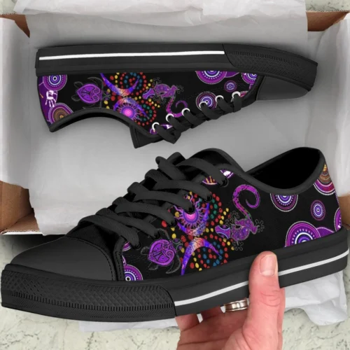 Aboriginal Naidoc Week 2021 Best Purple Turtle Lizard Low Top Shoes For Men Women