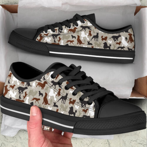 All Dog Lover Pattern SK Low Top Shoes Canvas Sneakers Casual Shoes, Dog Mom Gift
