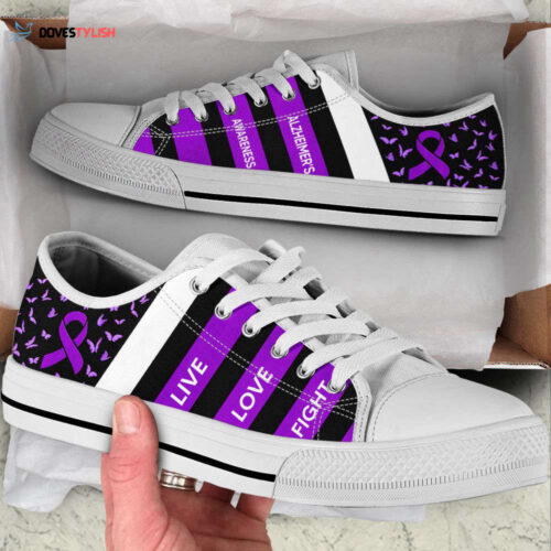 Breast Cancer Low Top Shoes Awareness Flower Canvas Shoes For Men And Women