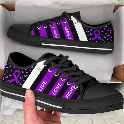 Alzheimer’s Low Top Shoes Plaid Canvas Shoes For Men And Women