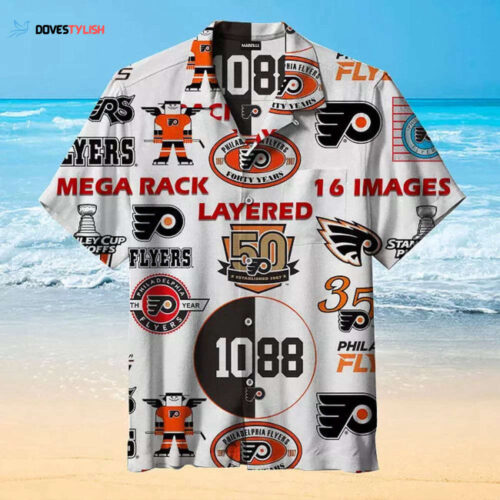 Philadelphia Flyers Hawaiian Shirt Floral Button Up  For Men And Women Slim Fit Body