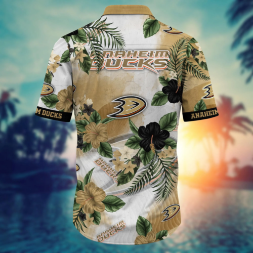 Anaheim Ducks NHL Flower Hawaii Shirt   For Fans, Summer Football Shirts