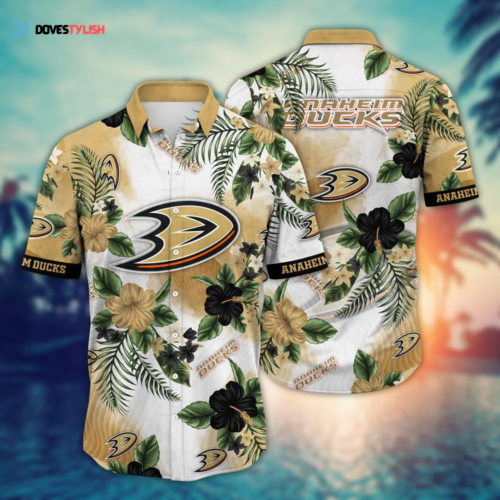 Anaheim Ducks NHL Flower Hawaii Shirt   For Fans, Summer Football Shirts