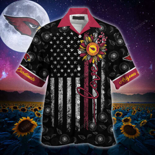 Arizona Cardinals NFL-Hawaii Shirt Sunflower Custom Your Name For Men And Women