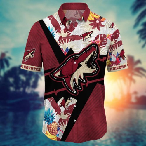 Arizona Coyotes NHL Flower Hawaii Shirt   For Fans, Summer Football Shirts