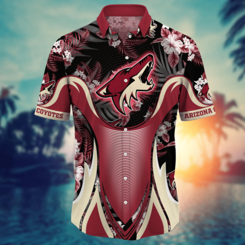 Arizona Coyotes NHL Flower Hawaii Shirt  For Fans, Summer Football Shirts