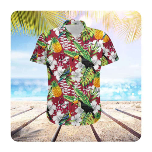 Arkansas Razorbacks Custom Name Parrot Floral Tropical Hawaii Shirt For Men Women