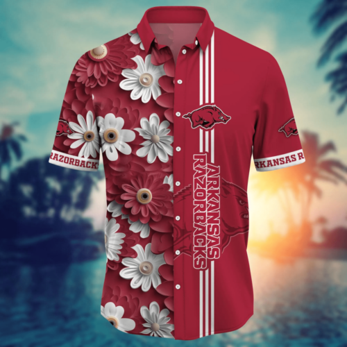 Arkansas Razorbacks NCAA2 Flower Hawaii Shirt And Tshirt For Fans, Summer Football Shirts