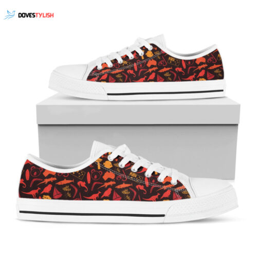 Australia Country Pattern Print White Low Top Shoes, Best Gift For Men And Women