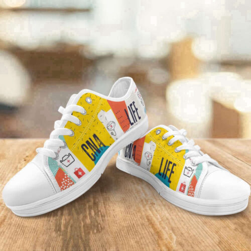 Awesome CNA White CNA Low Top Shoes, Best Gift For Men And Women
