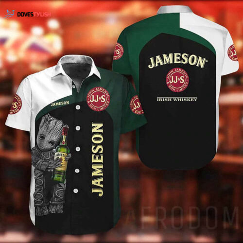 Baby Groot Jameson Whiskey Hawaiian Shirt For Men Women