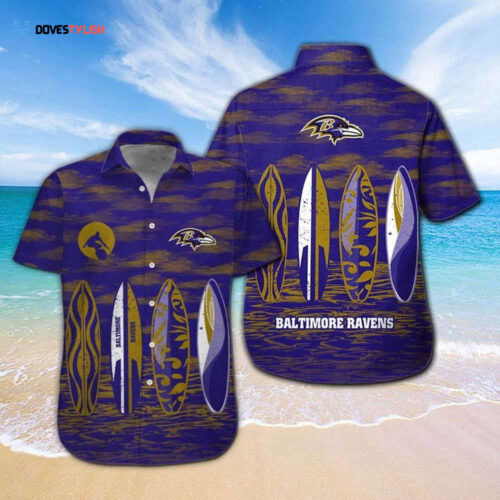 Baltimore Ravens Floral Hawaiian Shirt, Best Gift For Men And Women