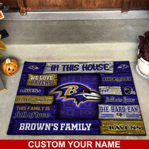 Baltimore Ravens NFL, Custom Doormat For Couples This Year