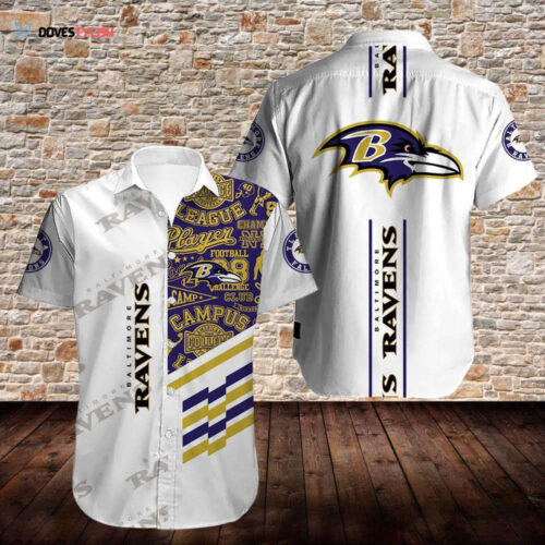 Baltimore Ravens Short Sleeve Hawaiian Shirt, Best Gift For Men And Women