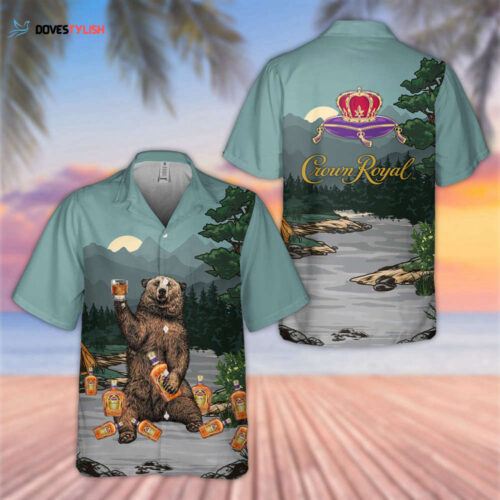 Bear Drinks Crown Royal Hawaiian Shirt For Men And Women