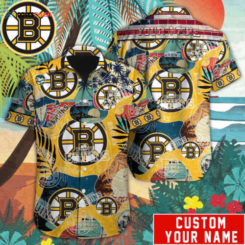 Boston Bruins Custom Name Hawaii Shirt  For Men And Women