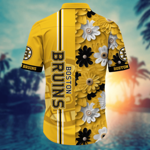 Boston Bruins NHL Flower Hawaii Shirt   For Fans, Summer Football Shirts