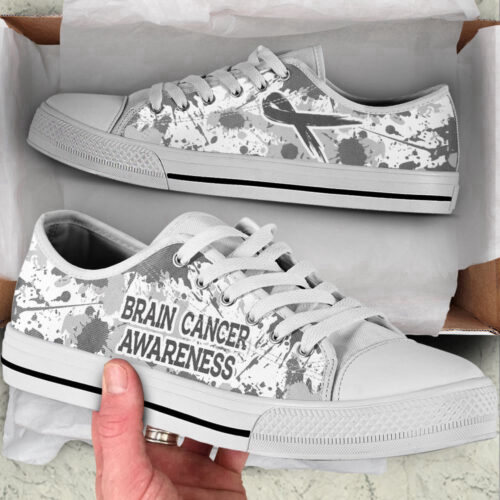 Brain Cancer Low Top Shoes A Splash Canvas Shoes For Men And Women