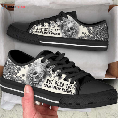 Anaplastic Thyroid Cancer Warrior Low Top Shoes Canvas Print Lowtop Casual Trendy Fashion Shoes Gift For Adults