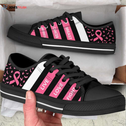 Breast Cancer Shoes Hope For A Cure Bird Low Top Shoes Canvas Shoes For Men And Women