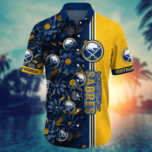 Buffalo Sabres NHL Flower Hawaii Shirt  For Fans, Custom Summer Football Shirts