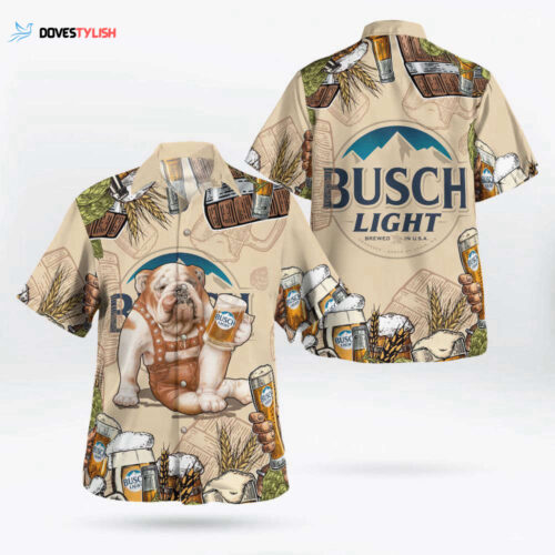 Bulldog Busch Light Beer Hawaiian Shirt For Men And Women