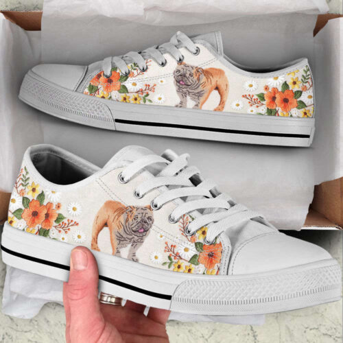 Pug Mama Pug Pattern Low Top Shoes Canvas Sneakers Casual Shoes, Dog Mom Gift