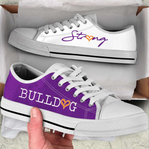 Bulldog Strong Low Top Shoes Canvas Sneakers Casual Shoes, Dog Mom Gift