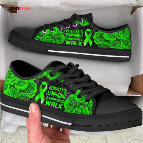 Burkitt’s Lymphoma Shoes Awareness Walk Low Top Shoes Canvas Shoes,  Best Gift For Men And  Women