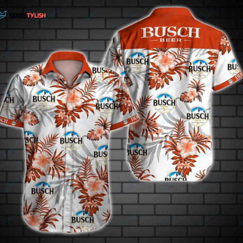Busch Beer Style 4 Hawaiian Aloha Shirt Hawaiian Shorts Beach Short Sleeve, Hawaiian Shirt For Men And Women