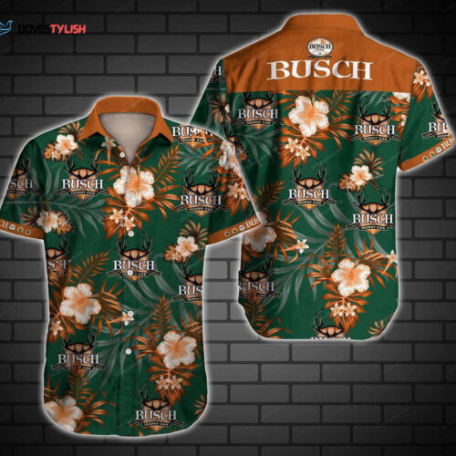 Busch Beer Trophy Can Floral Hawaiian Shirt For Men And Women