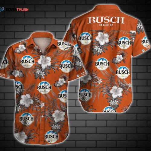Busch Beer Tropical Flower Hawaiian Shirt   For Men And Women