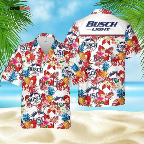 Busch Light Summer Hawaiian Beach Shirt Hawaiian Shirts For Men Custom Hawaiian Shirts