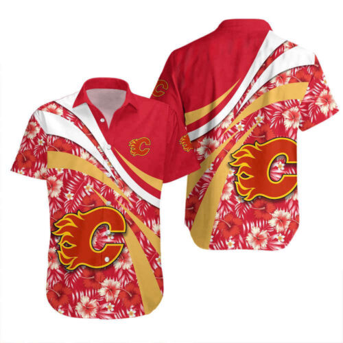 Calgary Flames Hawaii Shirt Set Hibiscus Sport Style – NHL For Men And Women
