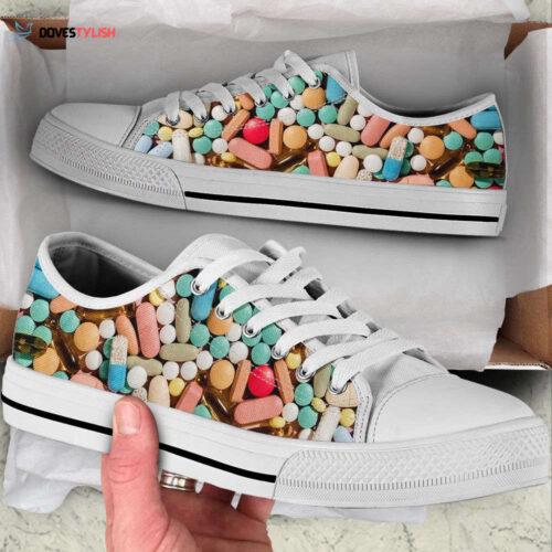 Capsule Pharmacy Low Top Shoes Canvas Sneakers Comfortable Casual Shoes For Men And Women