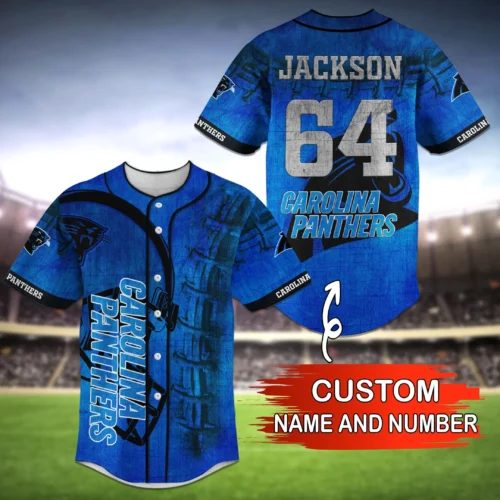Carolina Panthers NFL Baseball Jersey Shirt With Personalized Details For Men Women