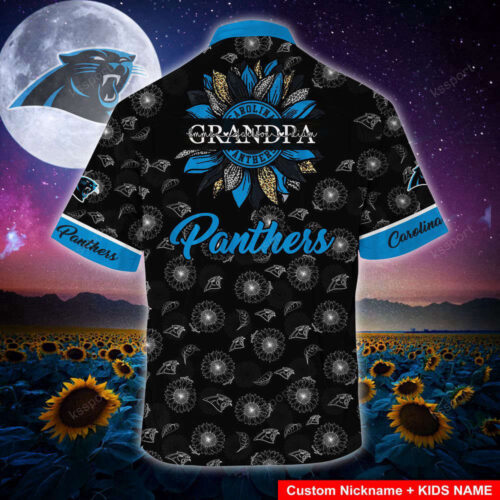 Carolina Panthers NFL-Hawaii Shirt Sunflower Custom Your Name For Men And Women