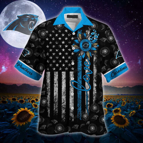 Carolina Panthers NFL-Hawaii Shirt Sunflower Custom Your Name For Men And Women