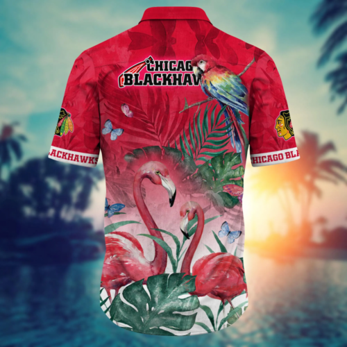 Chicago Blackhawks NHL Flower Hawaii Shirt  For Fans, Summer Football Shirts