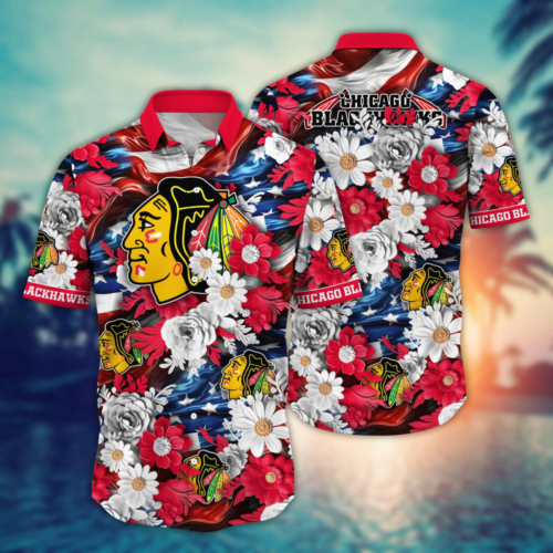 Chicago Blackhawks NHL Hawaii Shirt Independence Day For Men Women, Summer Shirts