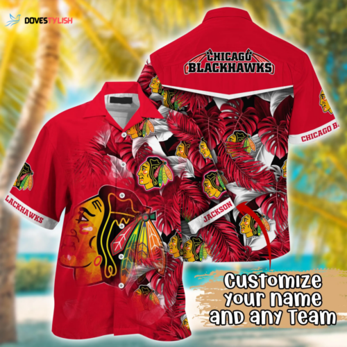 Chicago Blackhawks NHL Summer Hawaii Shirt  , Custom Football Shirts