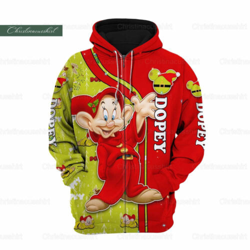 Christmas Dopey Hoodie, Dopey Disney Hoodie