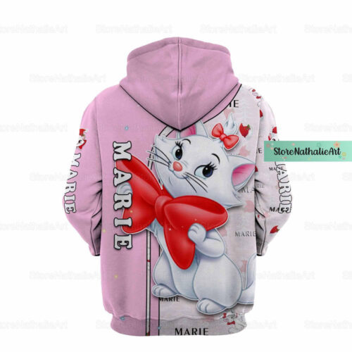 Christmas Marie Cat Hoodies, Marie Cat Women Hoodies, Marie Disney 3D Hoodie