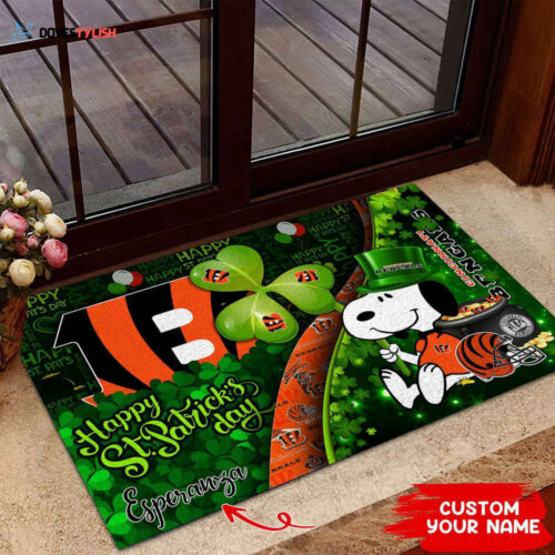 Cincinnati Bengals NFL, Custom Doormat The Celebration Of The Saint Patrick’s Day