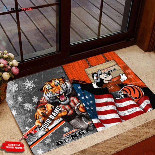 Cincinnati Bengals Personalized Doormat, Gift For Home Decor
